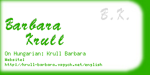 barbara krull business card